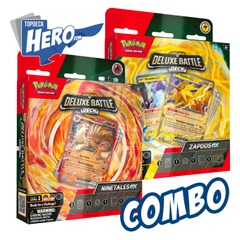 Pokemon Deluxe Battle Deck - NINETALES/ZAPDOS EX - (COMBO) - English